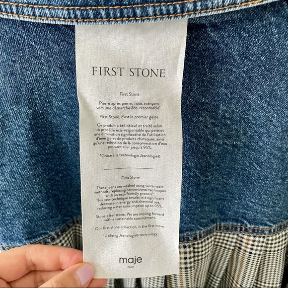 Maje DENIM TROMPE L’OEIL JACKET - Picture 10 of 16